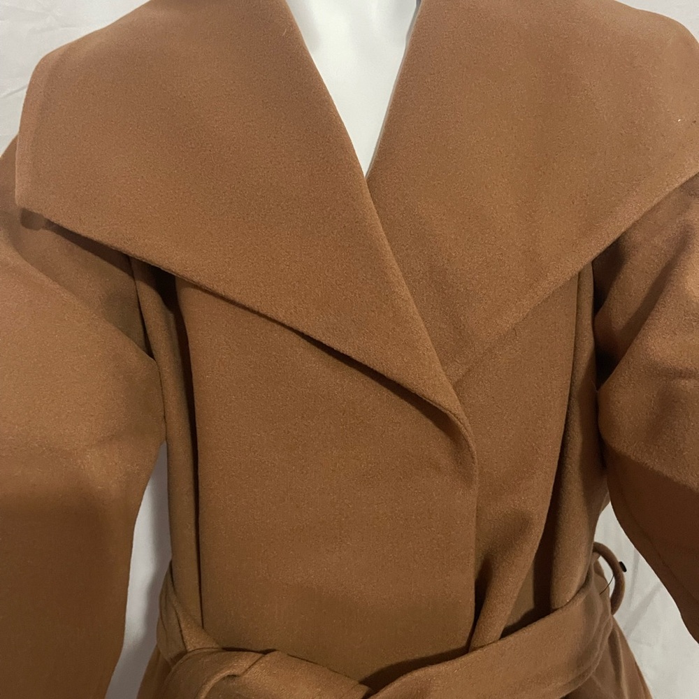 TAHARI Elegant Brown Women's Coat water resistant - Picture 9 of 17